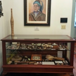 Many descendants of Chief Menewa, the "Great Warrior," come to the museum to learn more about Creek Indian history. The Lee room contains a display of arrow heads, tomahawks and other Indian-Era artifacts.
