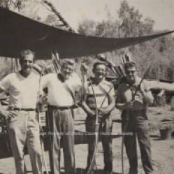World's Great Archer, Howard Hill, Far Left-Photo From Museum's Digital Archive