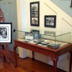 Also located in the Seales Room is a display case containing items that were in the cornerstone of the 1906 courthouse. The contents were removed in 2016 at the 100th anniversary of the new courthouse.
